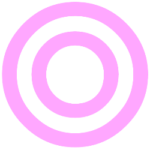 ピンク色の二重丸