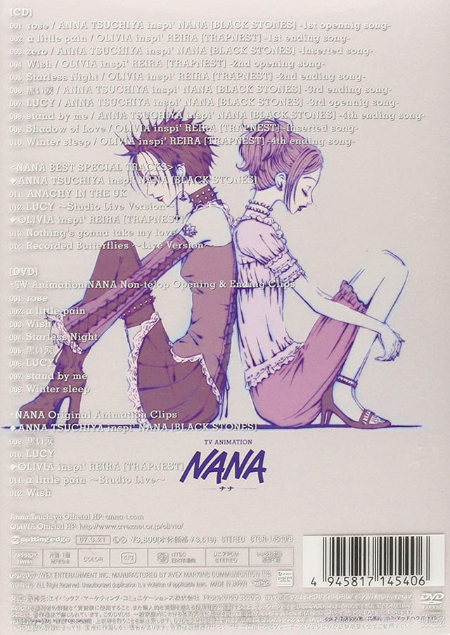 映画（詳しくは邦画・日本国内映画）『NANA（ナナ）』のOST（オリジナルサウンドトラック）